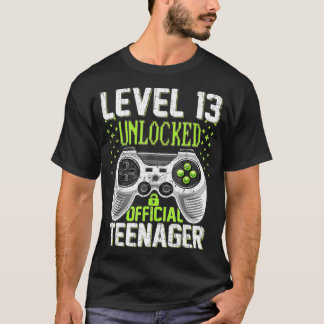 Level 13 Unlocked  13th Video  Birthday Gift  (6)  T-Shirt