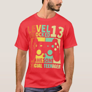Level 13 Unlocked  13th Video  Birthday Gift  (72) T-Shirt