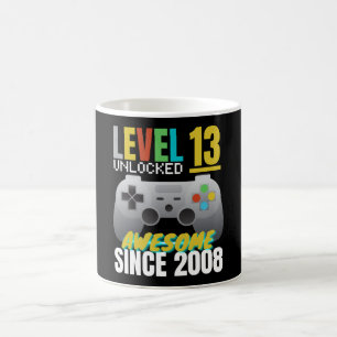 Level 13 Unlocked Awesome Since 2008 Coffee Mug