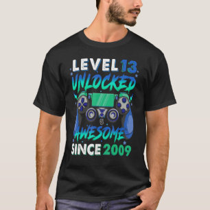 Level 13 Unlocked Awesome Since 2009 13th Birthday T-Shirt
