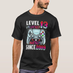 Level 13 Unlocked Awesome Since 2009 13th Birthday T-Shirt