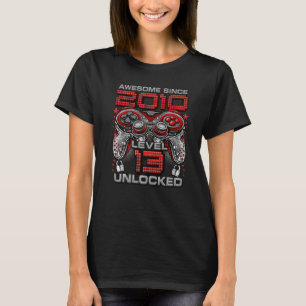 Level 13 Unlocked Awesome Since 2010 13th Birthday T-Shirt