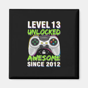 Level 13 Unlocked Awesome Since 2012 13th Birthday Magnet