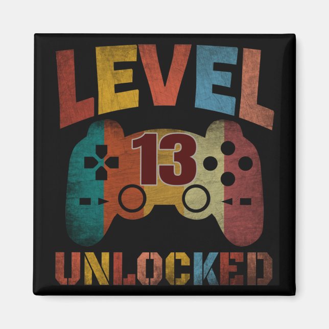 LEVEL 13 UNLOCKED MAGNET (Front)