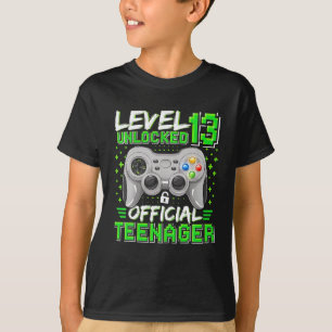Level 13 Unlocked Official Teenager 13th Birthday T-Shirt