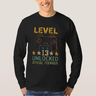 Level 13 unlocked official teenager funny gamers T-Shirt