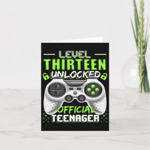 Level 13 Unlocked Official Teenager Video Game 13t Card