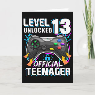 Level 13 Unlocked Official Teenager Video Game 13t Card