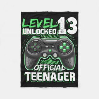 Level 13 Unlocked Official Teenager Video Game 13t Fleece Blanket