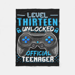 Level 13 Unlocked Official Teenager Video Game 13t Fleece Blanket