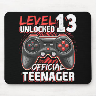 Level 13 Unlocked Official Teenager Video Game 13t Mouse Pad