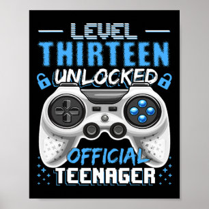 Level 13 Unlocked Official Teenager Video Game 13t Poster