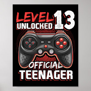 Level 13 Unlocked Official Teenager Video Game 13t Poster