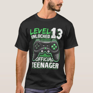 Level 13 Unlocked Official Teenager Video Game 13t T-Shirt