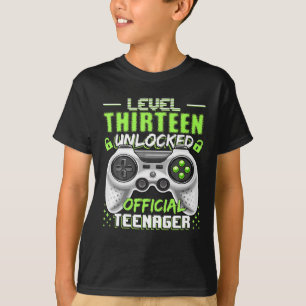 Level 13 Unlocked Official Teenager Video Game T-Shirt