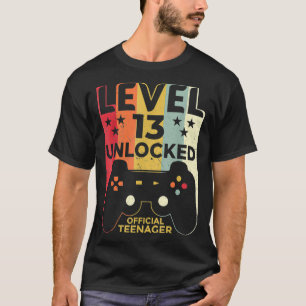 Level 13 Unlocked Official Teenager Video Gamer 13 T-Shirt