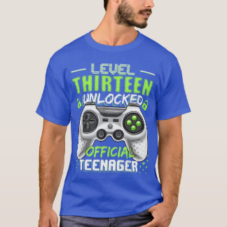 Level 13 Unlocked Officialeenager Video Game 13th T-Shirt