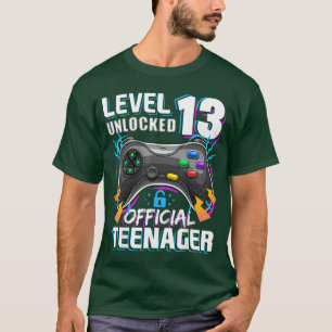 Level 13 Unlocked Officialeenager Video Game 13th T-Shirt