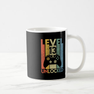 Level 13 Unlocked Shirt Funny Video Gamer 13th Bir Coffee Mug