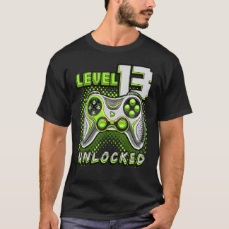Level 13 Unlocked Video Game 13th Birthday Gamer B T-Shirt