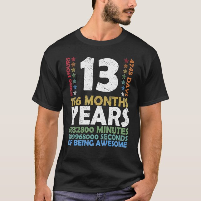 Level 13 Unlocked Video Game 13th Birthday Party R T-Shirt (Front)