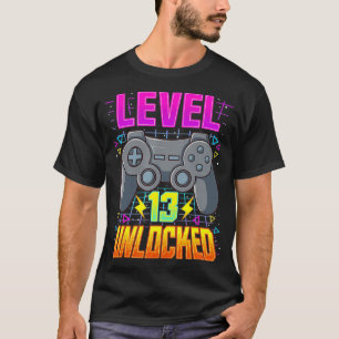 Level 13 Unlocked Video Game Boys 13th Birthday G T-Shirt