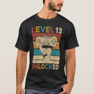 Level 13 Year Old Unlocked 13th Birthday Gamer Tee
