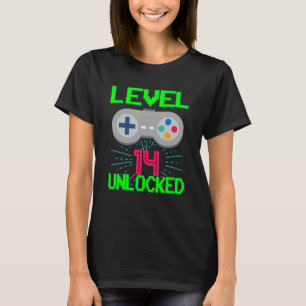 Level 14 Birthday Boy 14 Year Old Video Games Gami T-Shirt