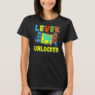 Level 14 Unlocked 14th Birthday Video Game 14 Yea T-Shirt