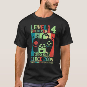 Level 14 Unlocked Awesome 2009 Boys Video Game 14t T-Shirt