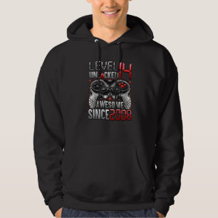 Level 14 Unlocked Awesome Since 2008 14th Birthday Hoodie