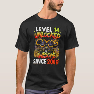 Level 14 Unlocked Awesome Since 2009 14th Birthday T-Shirt