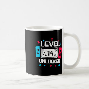 Level 14 Unlocked Gamer 14th Birthday Gift Video G Coffee Mug
