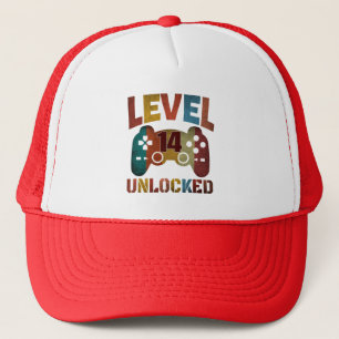 LEVEL 14 UNLOCKED  TRUCKER HAT