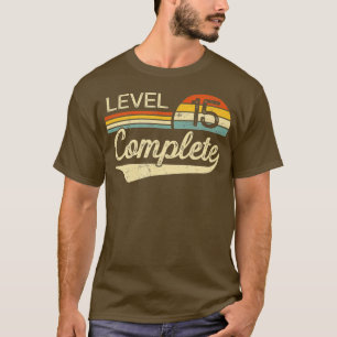 Level 15 Complete  15 year Wedding Anniversary Gif T-Shirt