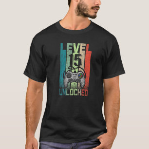 Level 15 Unlocked Awesome Since 2008 15th Birthday T-Shirt