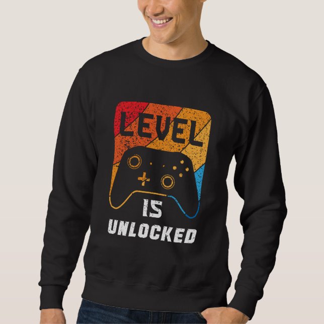 Level 15 unlocked Retro & Vintage Sweatshirt (Front)