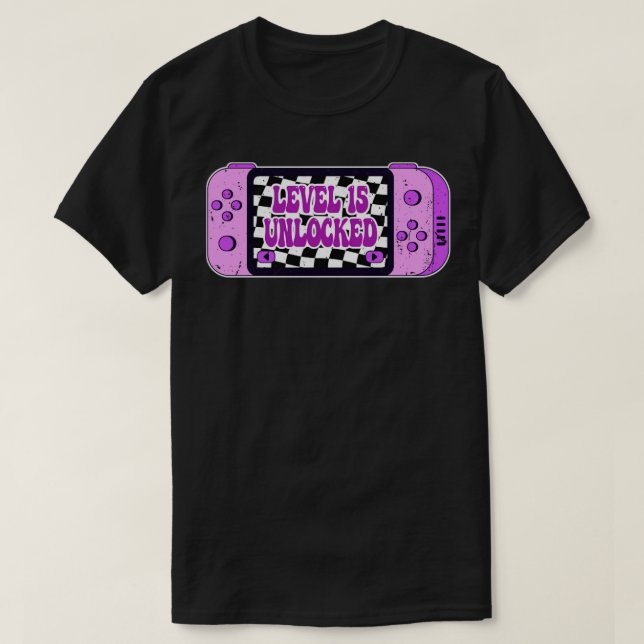 Level 15 Unlocked T-Shirt (Design Front)