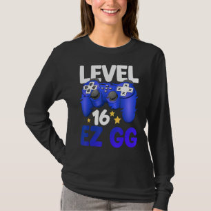 Level 16 EZ GG 16th Gamer Boy Teenager Controller T-Shirt