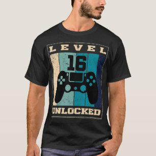 Level 16 Unlocked 16th Birthday For Boys T-Shirt