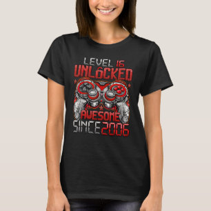 Level 16 Unlocked Awesome Since 2006 16th Birthday T-Shirt