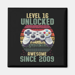 Level 16 Unlocked Awesome Since 2009 16th Birthday Magnet