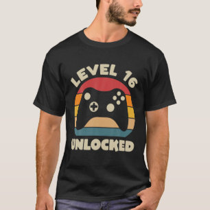 Level 16 Unlocked Sixn Birthday Gift Video Game Bi T-Shirt