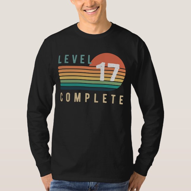 Level 17 Complete Funny Tee - Perfect Gamer Gift I (Front)