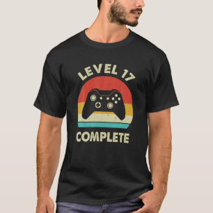 Level 17 Complete Video Gamer - 17Th Wedding Anive T-Shirt
