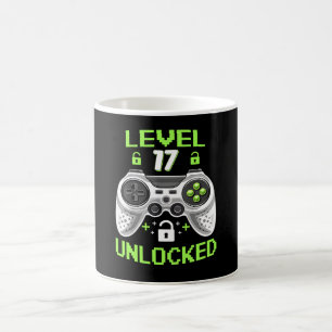 Level 17 Unlocked 17 Years Old Birthday Gift Coffee Mug
