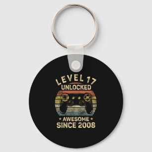 Level 17 Unlocked 17th Birthday 17 Year Old Gifts  Key Ring