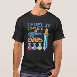 Level 17 Unlocked Video Game 17Th Birthday Party R T-Shirt