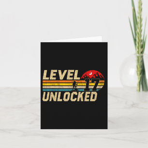 Level 17 Unlocked Vintage 17 Year Old Hikers 17th Card