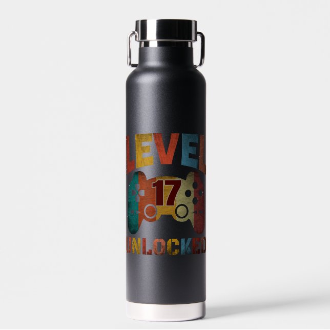 LEVEL 17 UNLOCKED   WATER BOTTLE (Front)